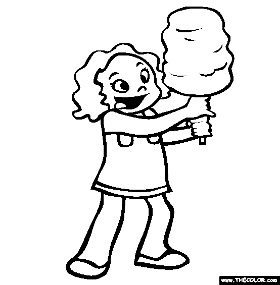 Cotton Candy Coloring Page