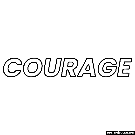 Courage Coloring Page