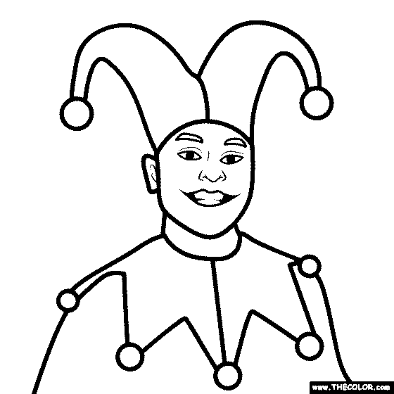 Court Jester Coloring Page