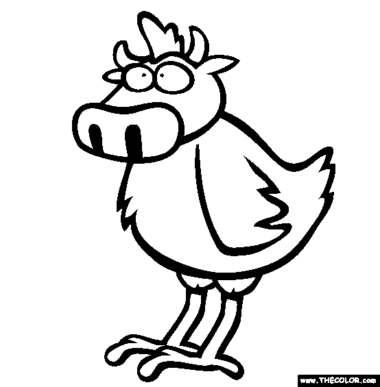 Cowchick Coloring Page