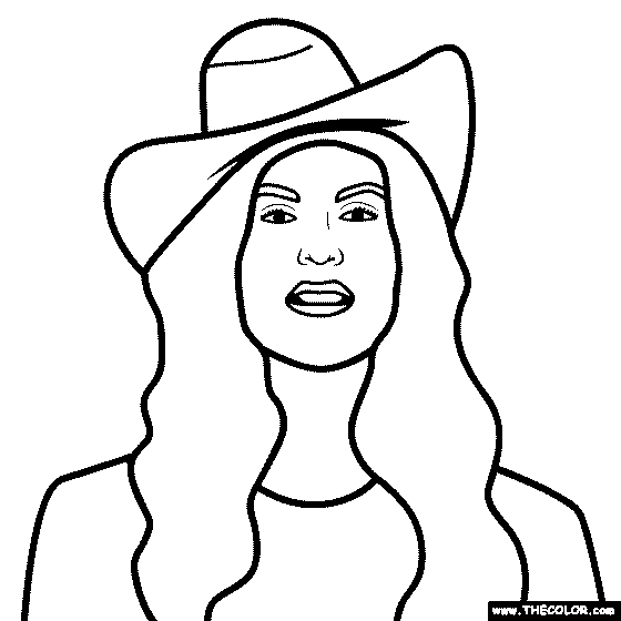 Cowgirl Coloring Page