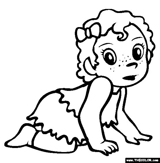 Crawling Coloring Page