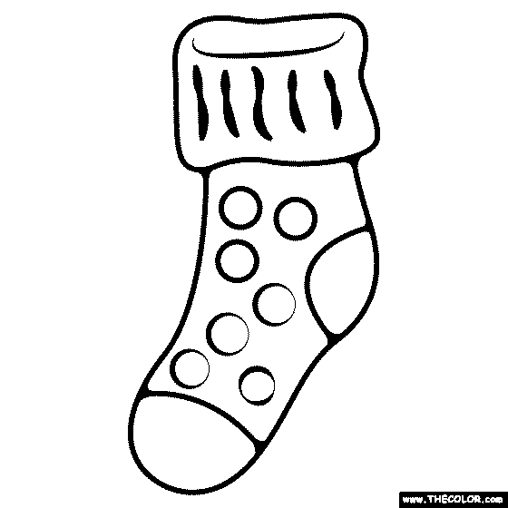 Sock Coloring Pages