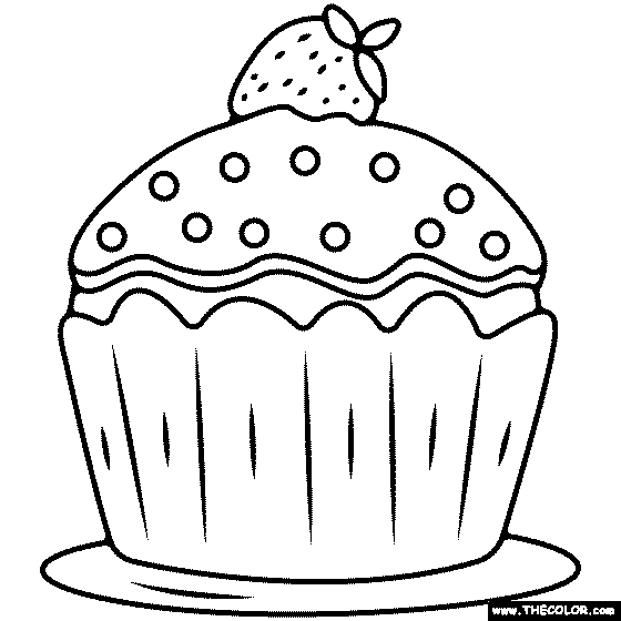 Cupcake Coloring Page