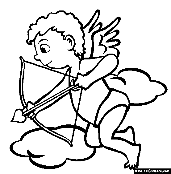 Valentine's Day Cupid Coloring Page