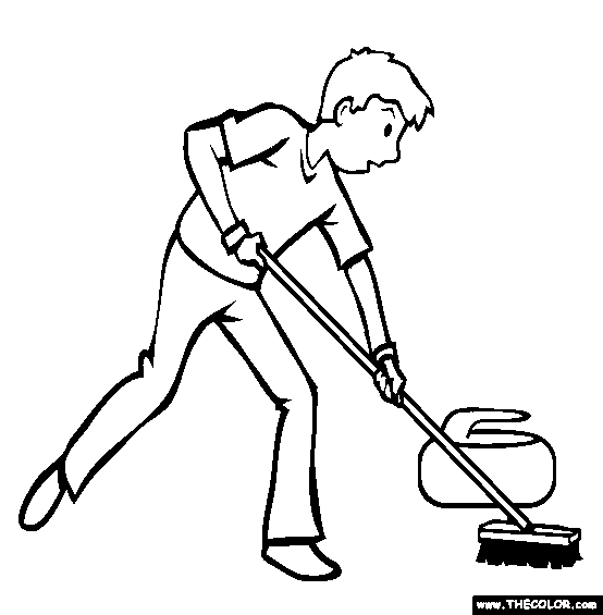 Curling Coloring Page