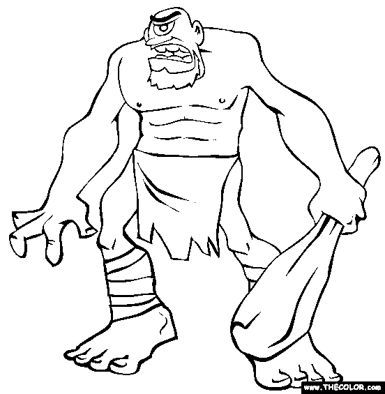 Cyclops Coloring Page