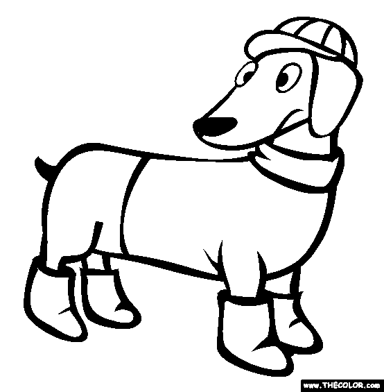 Dachshund Coloring Page