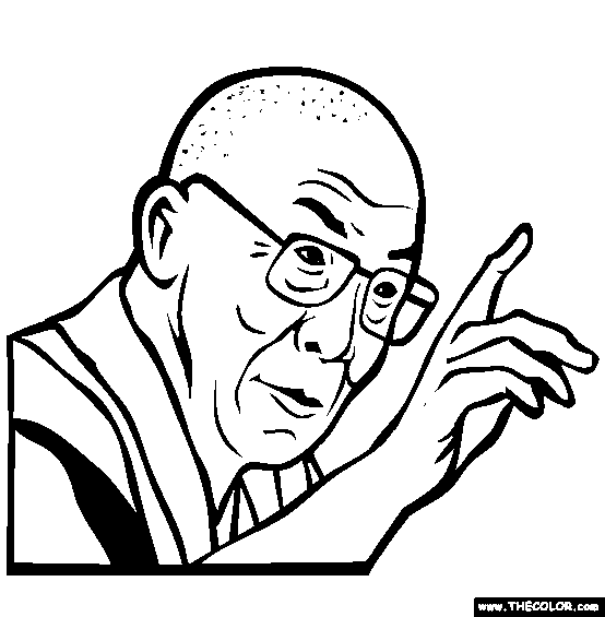 Dalai Lama Coloring Page