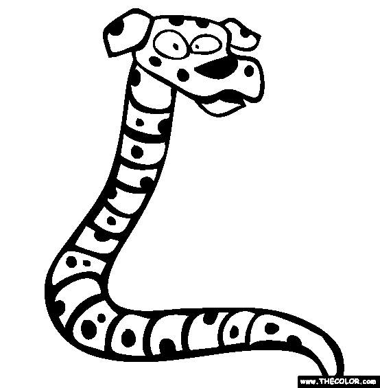 Dalmatian Worm Coloring Page