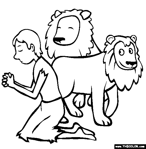 Daniel In The Lions Den Coloring Page