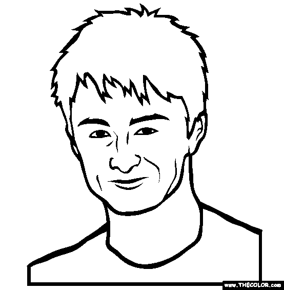 Daniel Radcliffe Online Coloring Page