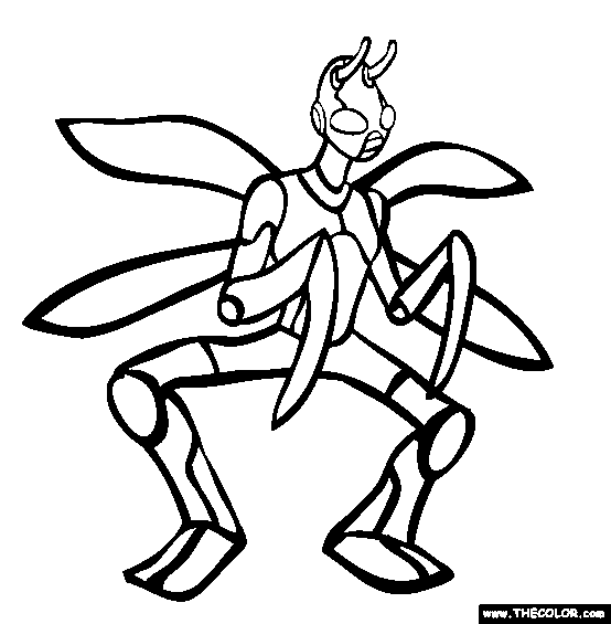 Dark Mantis Coloring Page