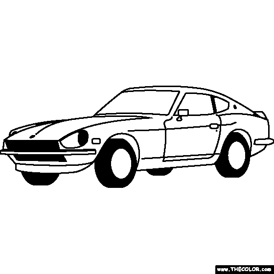 Datsun 240Z Coloring Page