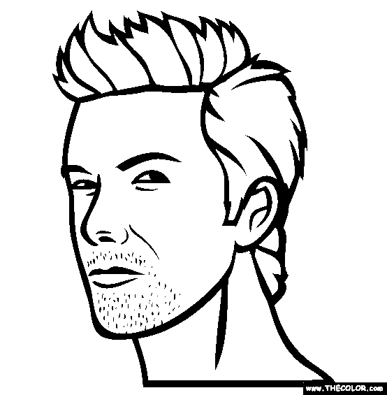 David Beckham Coloring Page