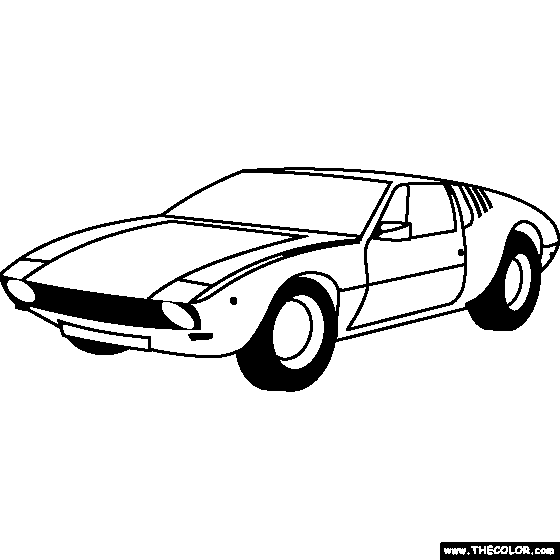 De Tomaso Mangusta Coloring Page