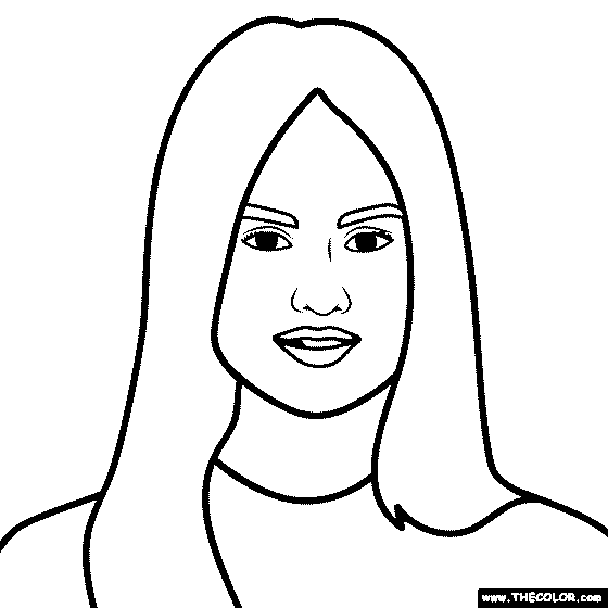 Famous Actress Coloring Pages