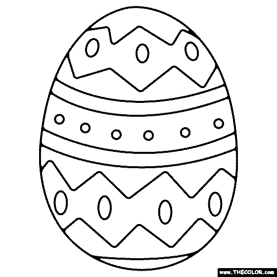 Decorated Easter Egg Coloring Page