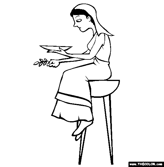 Delphi Oracle Coloring Page