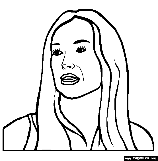 Demi Moore Online Coloring Page