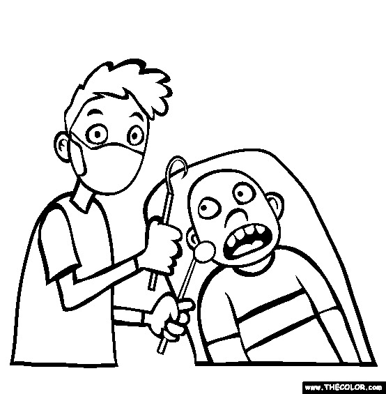 Dentist Coloring Page