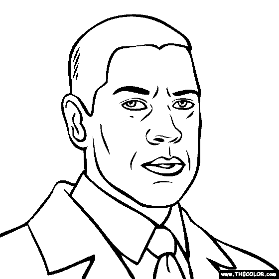 Denzel Washington Coloring Page