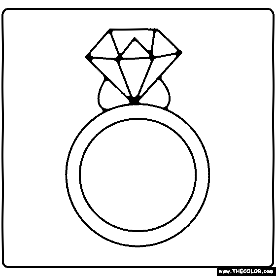 Wedding Cute Icon Ring Coloring Page Graphic by luckypursestudio · Creative  Fabrica