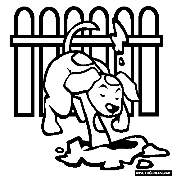 Digging Coloring Page