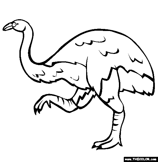 Dinornis Coloring Page