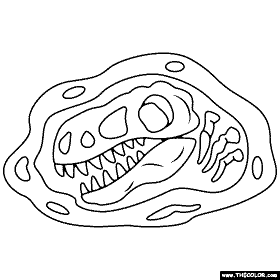 Dinosaur Bones Coloring Page