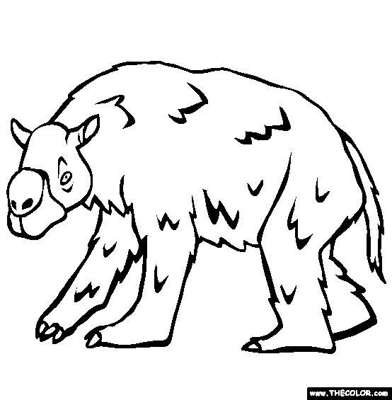 Diprotodon Coloring Page