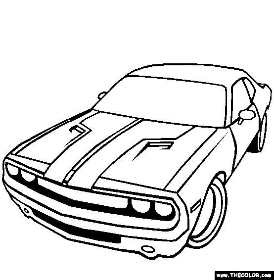 Dodge Challenger Coloring Page