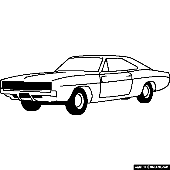 Dodge Charger Coloring Page