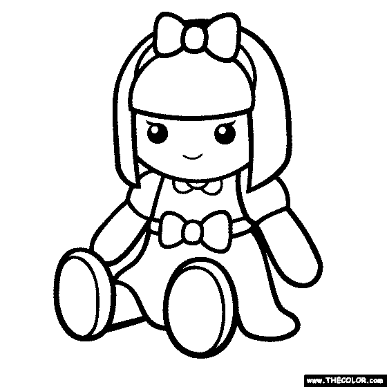 Dolls Coloring Page