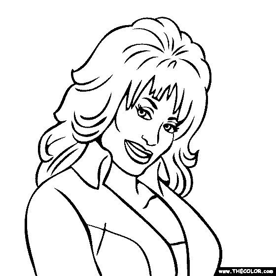 Dolly Parton Coloring Page