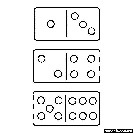Dominoes Coloring Page