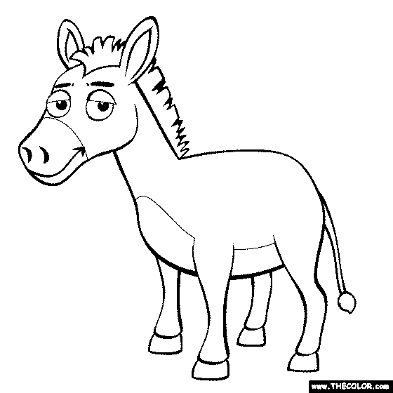 Donkey Coloring Page