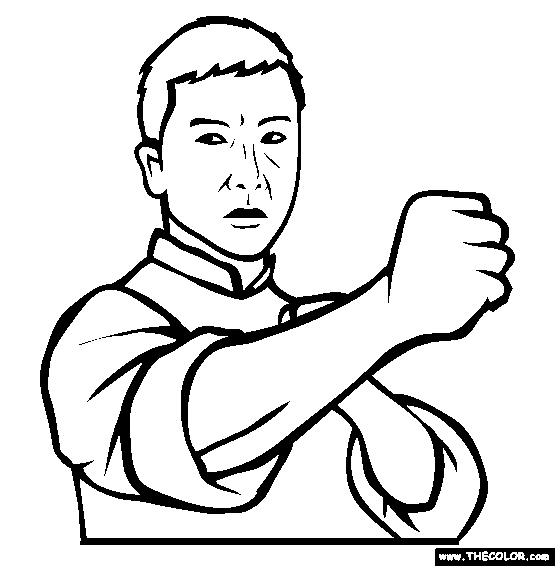 Donnie Yen Online Coloring Page