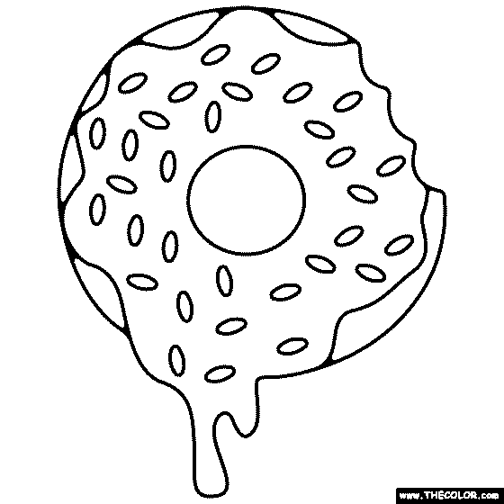 Doughnut Coloring Page