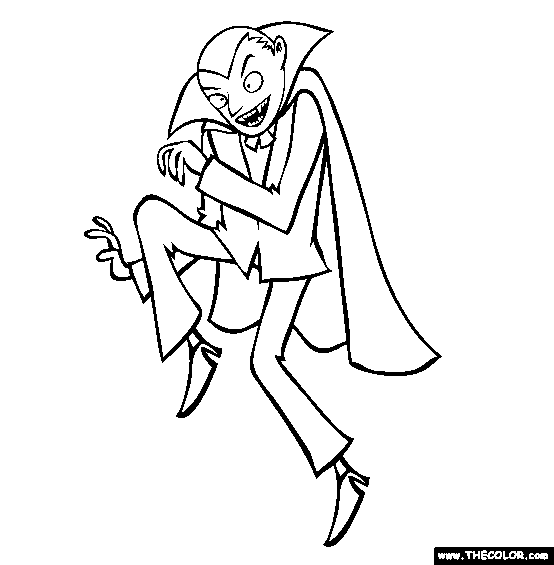 Dracula Coloring Page