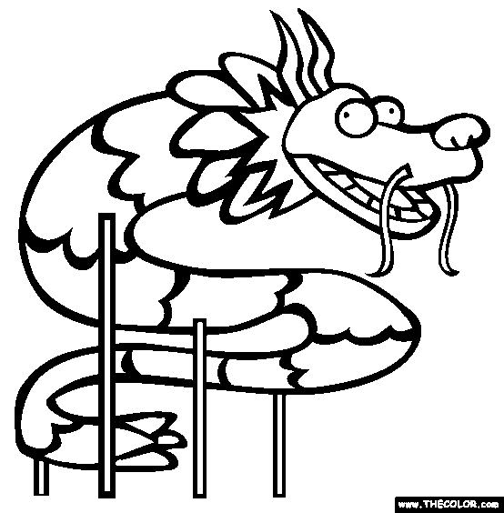 Chinese Dragon Coloring Page