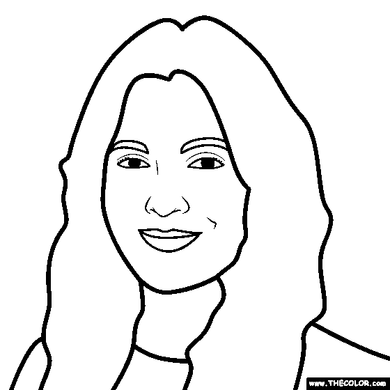 Drew Barrymore Coloring Page