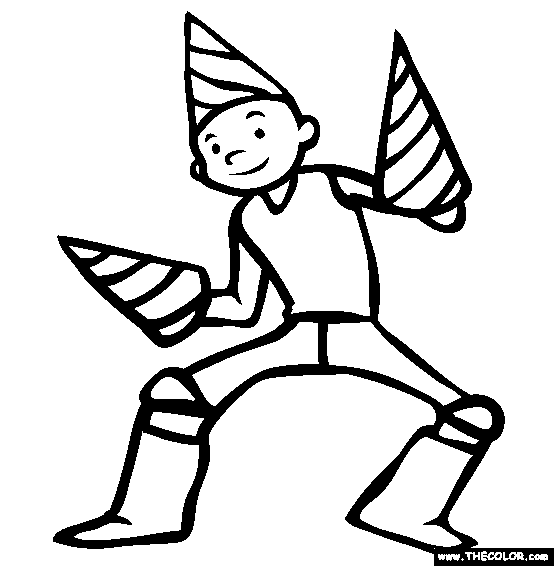 Halloween Drill Boy Costume Online Coloring Page