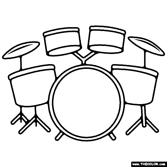 Drum Set Coloring Page