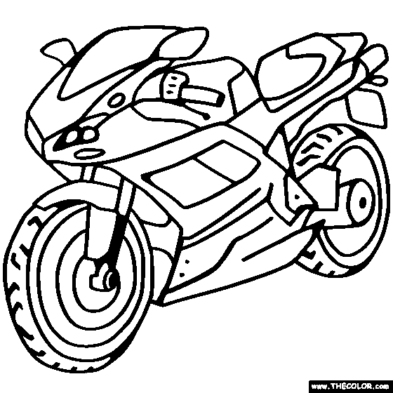 Ducati Sportbike Motorcycle Online Coloring Page