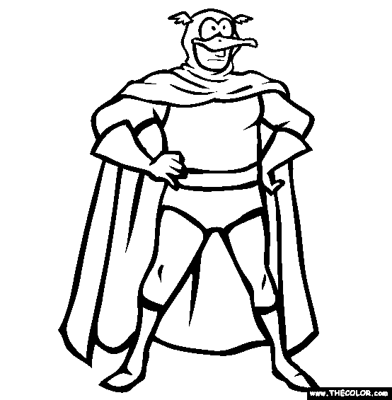 Duck Man Coloring Page