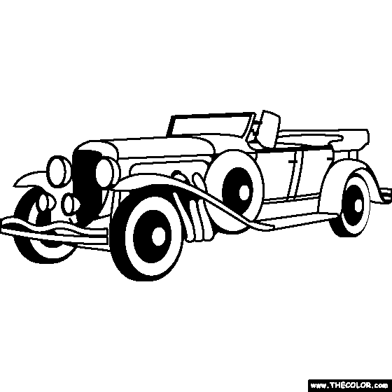 Duesenberg Model J Coloring Page