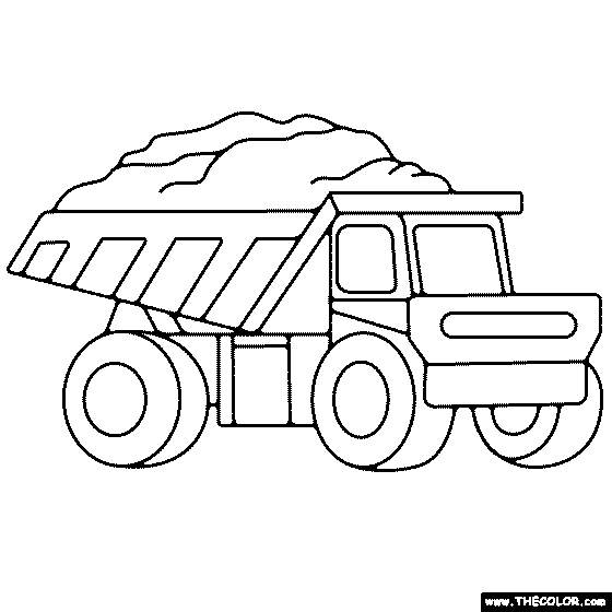 Dump Truck Coloring Page