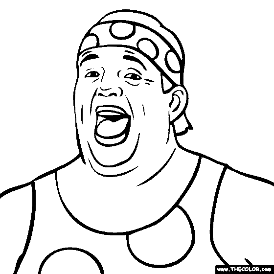 Dusty Rhodes Coloring Page