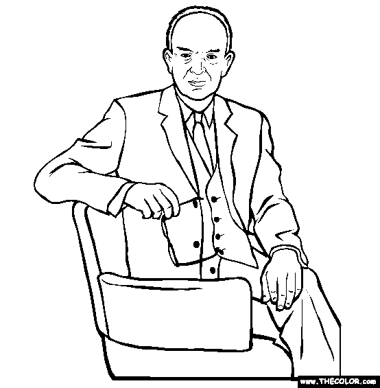 Dwight D Einsenhower Coloring Page